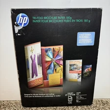 HP Inkjet Tri-Fold Brochure Paper Matte Finish 8.5" x 11" Pre-Scored 100pcs