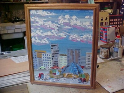 Another Bad Day For The Homeless Oil Painting - 16 X 20 Framed - by BARTL