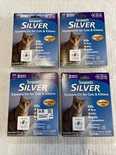 (4)Sergeant's Silver Squeeze on for Cats and Kittens, 6 Lbs.1 Year Supply.M 4171