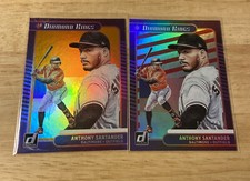 2021 Panini Donruss Baseball Anthony Santander, Diamond Kings Orange Foil/#’d