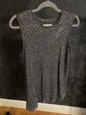 Everlane Women's Tunic SZ S Cotton Wool Gray Sleeveless Knit shirt grey  melange