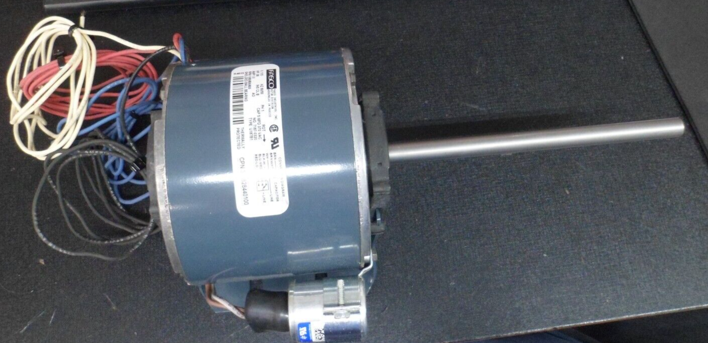 Fasco CPN 351828440100 Electric Fan Motor ½” Shaft 7 ½” Long 115V 60/50HZ 1PH HP-image