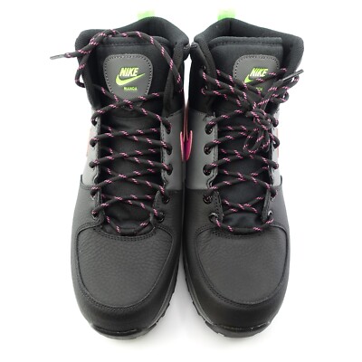 Nike Manoa Leather SE Boots Black Fuchsia Iron Grey CW7360 
