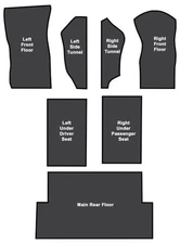 US MADE 1978 - 1982 Corvette Coupe Under Carpet Foil Backed Sound Deadener Set