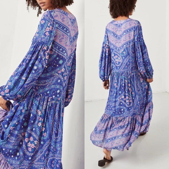 chinese dress ladies ARNHEM Clothing Aphrodite Maxi Dress Duster in Midnight Blue, Size AU –  Mint Preloved main image 0