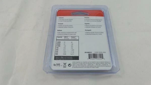 SimpleTech 512 MB SecureDigital Card (STI-SD/512) - Image 2 of 2