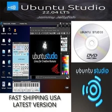 Ubuntu Studio 22.04.2 DVD Create Beats, Produce Videos,Edit Photos Publish PDF'S