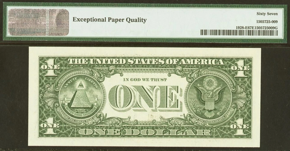 2003 $1 FRN PMG 67EPQ - Birthday Super Repeater Serial 67676767 Rare! - Image 3 of 3