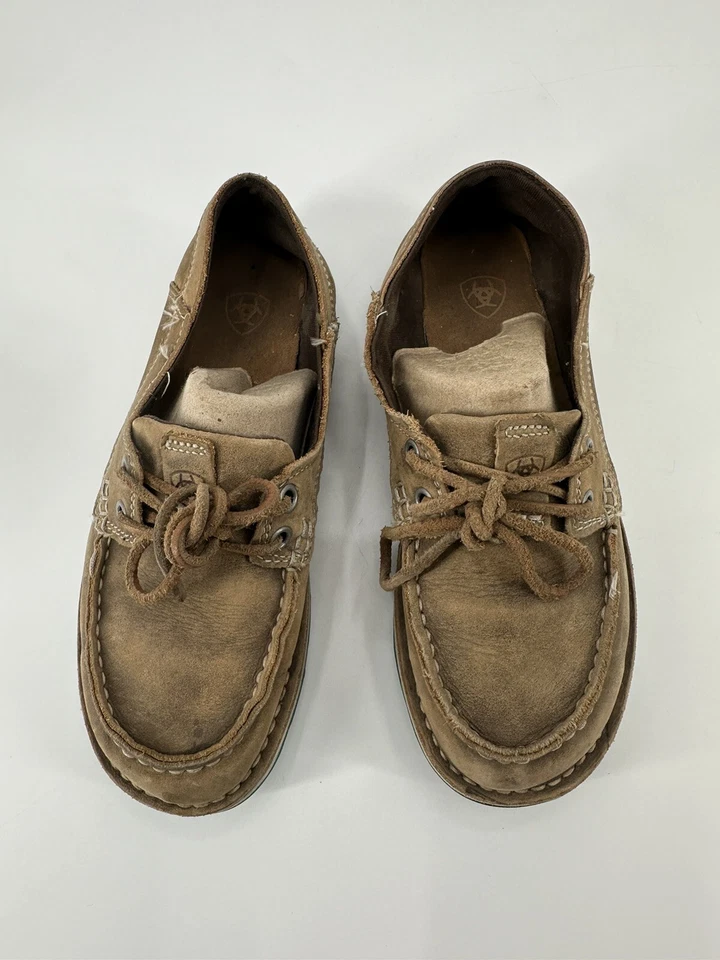 Mocasín Ariat Cruiser Castaway 10023017 de cuero bombardero marrón para mujer talla 5,5 B Foto 2 de 4