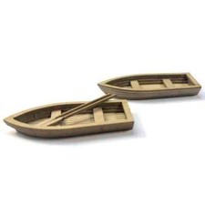 ROWING BOATS WATERLINE MODEL PACK OF 5 FOR OO GAUGE 1:76 MODEL RAILWAY-LX434-OO
