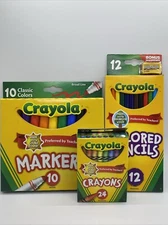 Back To School Crayola Set: Colored Pencils, Crayons, Markers (Broad Line)