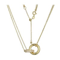 Cavill Silbercollier Vergoldet 925 Sterling 1,12Ct Zirkon Modern AnhäNger