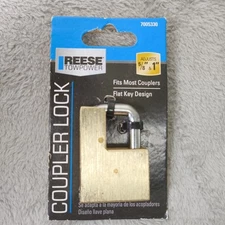 Reese Towpower 7005330 Brass Coupler Lock For Bike, Door, Gate, Backpack Etc New