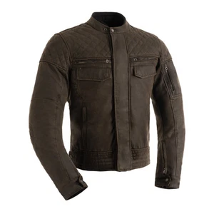 Oxford Products Hardy 2.0 Motorcycle Wax Jacket Mens Khaki