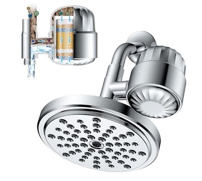 2-In-1 Filtered Shower Head Combo, High Output Shower Filter Combo