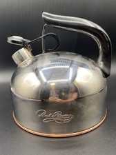 Vintage 1801 Paul Revere Ware Copper Bottom Whistling Tea Kettle 2QT