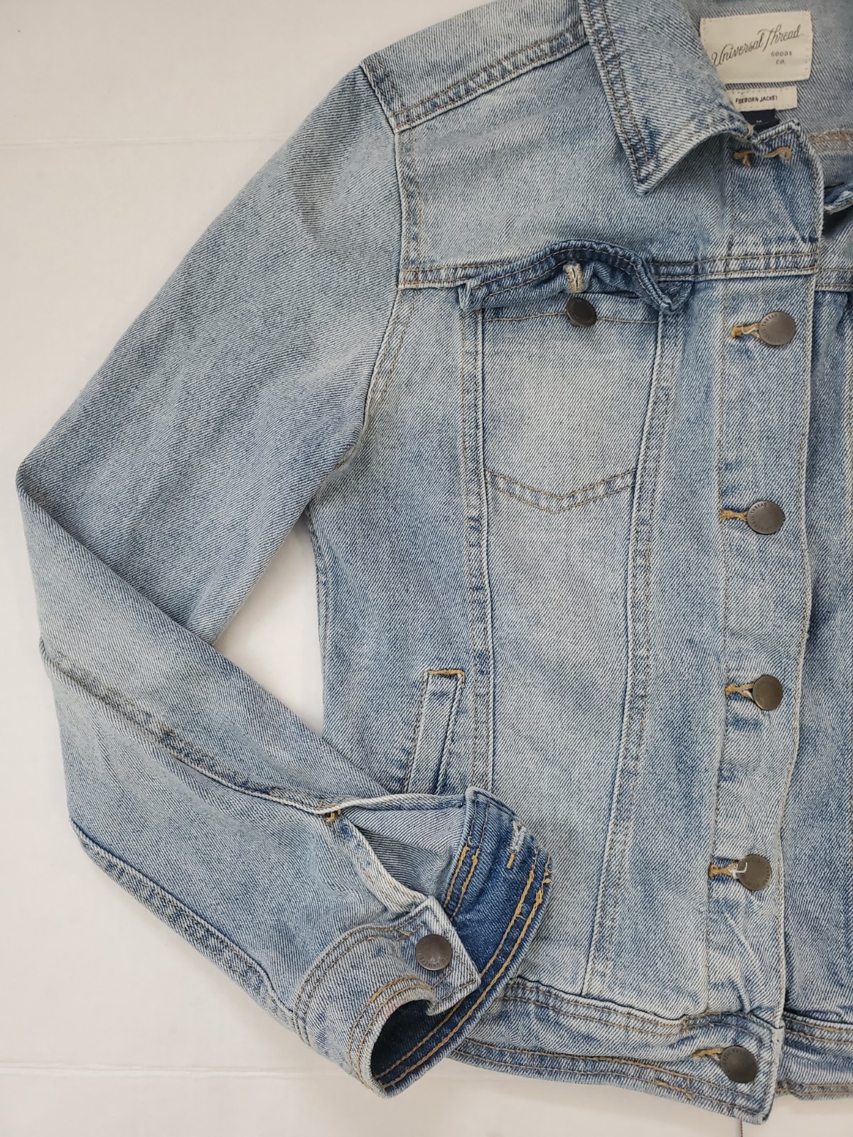 Universal Thread Denim Jacket Freeborn Button Up … - image 3