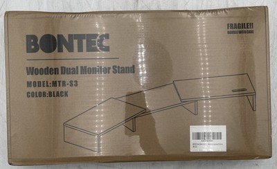 BONTEC Dual Monitor Stand Riser - Black MTR-S3