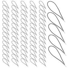  100pcs Elastic String with Metal Ends - 4.9" Stretch Loop Band for DIY Masks