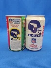Lot of 2 - Vintage Coca-Cola, Canada Dry MINNESOTA VIKINGS - 12oz Soda Cans
