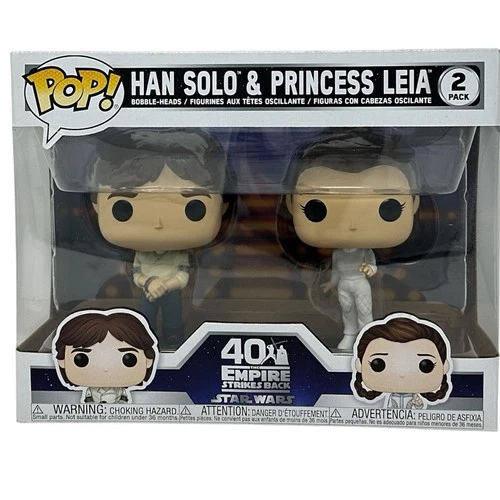 Funko Pop! Vinyl: Star Wars - Han Solo & Princess Leia Pre-owned By Collector