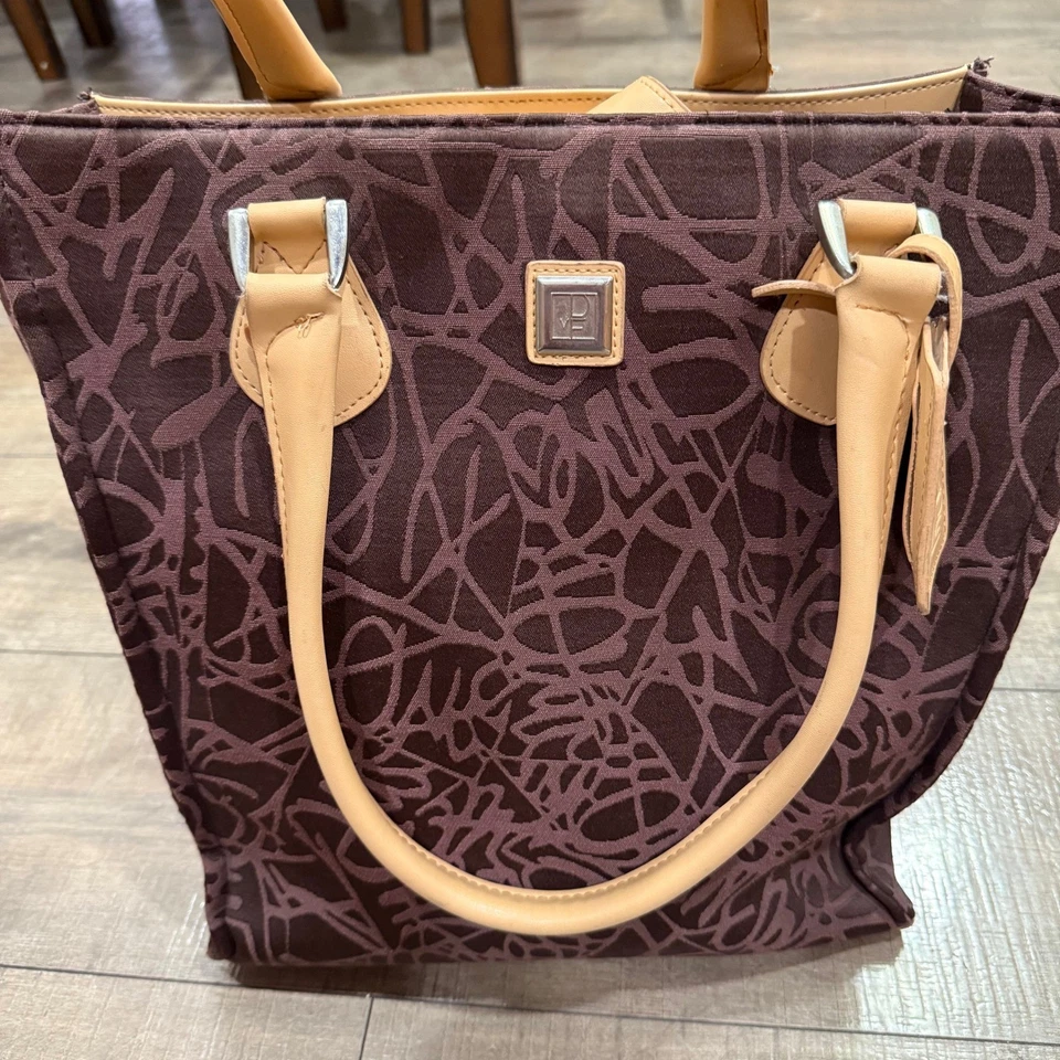 Bolso de Mano Diane Von Furstenberg DVF Estampado Abstracto Cartera Diseñador Cartera Viaje Foto 3 de 4