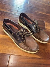 Sperry Top Sider Mens STS20865 Brown Leather Boat Shoes Size 11.5