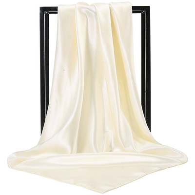 90x90cm Quadratisches Tuch für Damen Kunstseide Einfarbig Satin Struktur
