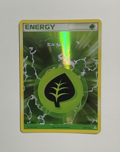 Pokémon Grass Energy 105/110 Holo Rare - EX Holon Phantoms 2006 TCG