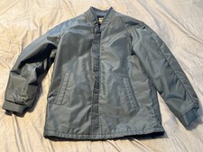 Vintage Sears Mens Store Insulated Bomber Jacket Blue Nylon 40R