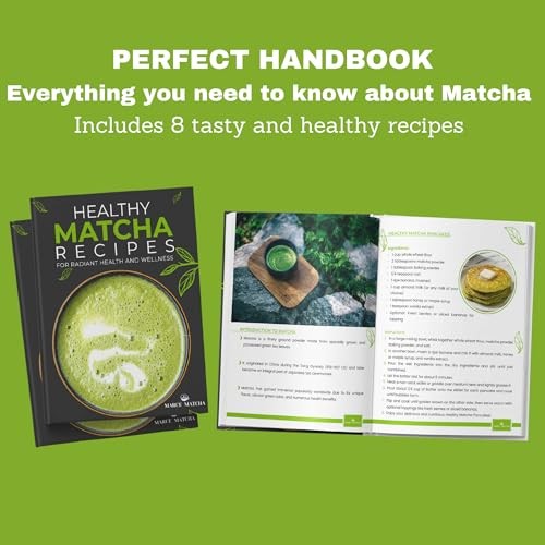 Matcha Whisk Set - Matcha Set include Matcha Frusta e Ciotola con Beccuccio, Bianco - Foto 7 di 8