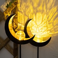 AußEnleuchte Solarlampe Steckleuchte Balkon Hof Deko Erdspieß Glas Led 2Er Set