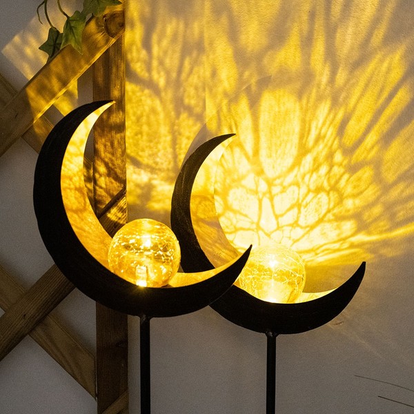 AußEnleuchte Solarlampe Steckleuchte Balkon Hof Deko Erdspieß Glas Led 2Er Set-image