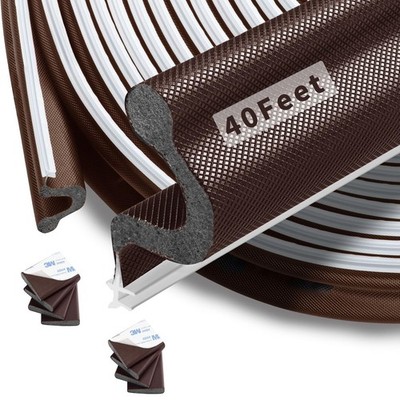 40 Feet Kerf Door Weather Stripping Seal With 8 PCS Corner Seals, Long Reach ...