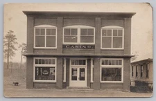 RPPC 1913 Southern Pines North Carolina Casino  Postcard with German Message