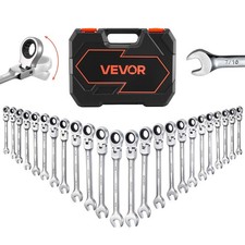 Flex-Head Ratcheting Wrench Set, 24-Piece SAE...