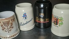 4 Bierkrüge-Paderborn-Hannover-Leikheim-