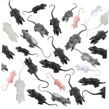 50 Pcs Mini Fake Mouse, Halloween Realistic Prank Plastic Toys Mice