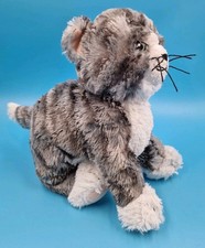 Ikea Katze Lilleplutt Stofftier Plüschtier Kuscheltier grau weiß 24 cm 