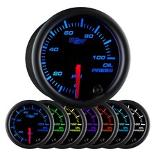 52mm Or 2 116 Glowshift Black 7 Oil Pressure Psi Gauge W 7 Led Colors