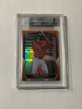 2023 Bowman Chrome Orange Refractor Rookie Roman Anthony Rc /25 Bgs 9 Mint