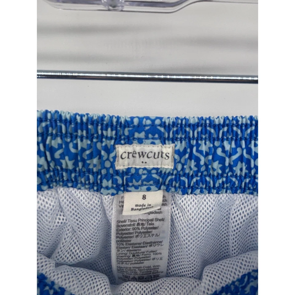 Pantalones cortos de natación Crewcuts para niños con cordón de neón talla 8 Foto 4 de 4