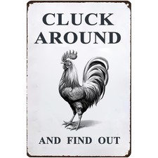 Funny Chicken Gifts Chicken Coop Sign Chicken Signs for Home Garden Farm Chic...