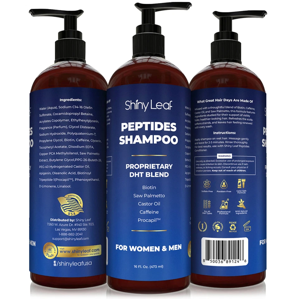 Anti-Thinning Peptide Shampoo Anti-Hair Loss Thickening & Hydrating 16oz - Image 2 of 4