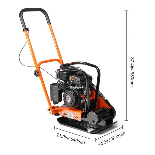 Uimoso Walk-Behind Vibratory Plate Compactor Rammer 2.8HP 78.5cc EPA Soil Tamper - Picture 8 of 11