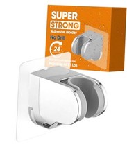Handheld Shower Head Holder Super Strong Adhesive No Drill Adjustable Chrome