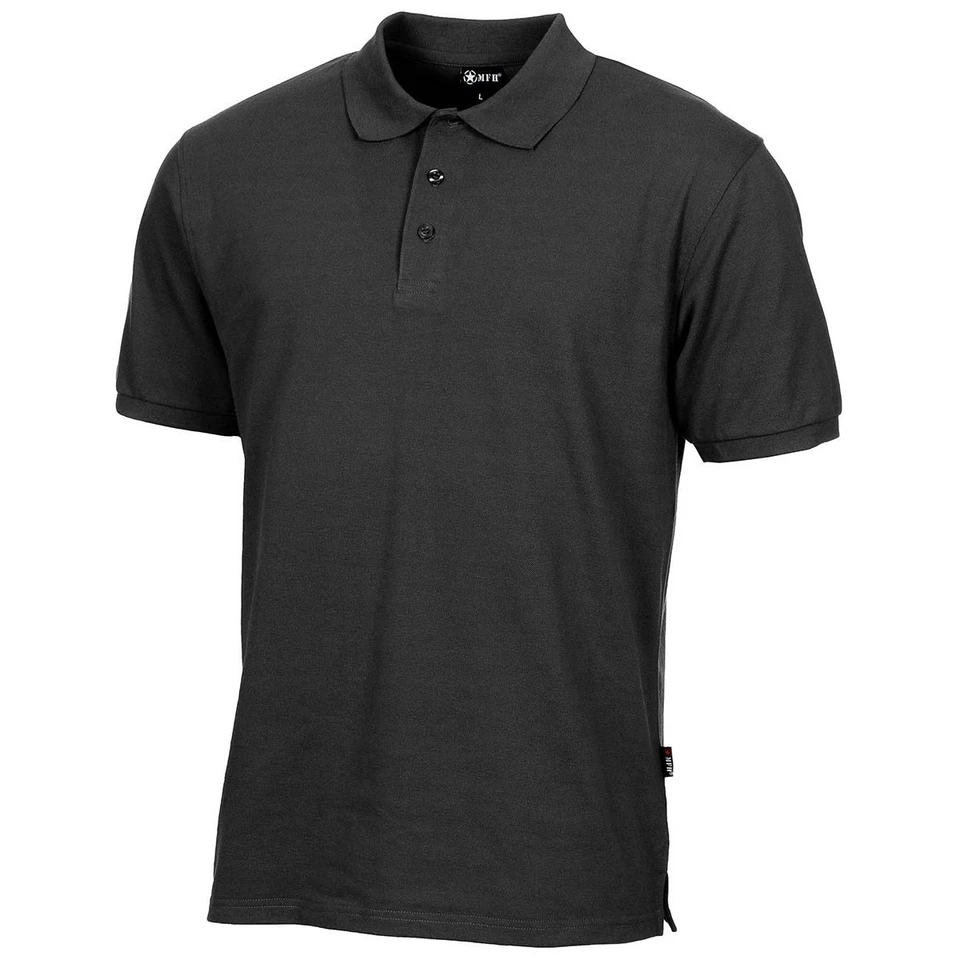 MFH Polo Extérieur En Coton Mélangé Noir/Olive/Coyote, Manches Courtes, S-6XL - Photo 1/1