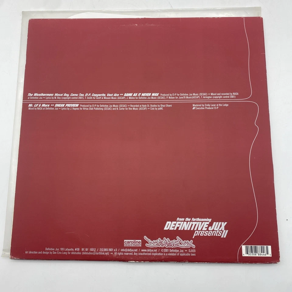 The Weathermen Mr. Lif & Murs – Same As It Never Was 12" Vinyl 2001 - Bild 2 von 4