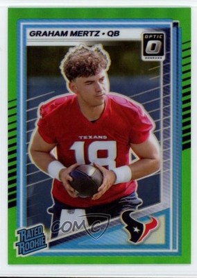 2025 Donruss Optic Rated Neon Green Prizm /199 Graham Mertz #259 Rookie RC 0ip6