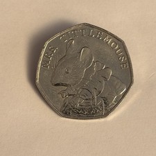  Mrs. Tittlemouse 2018 50p Coin Beatrix Potter Circulated Fifty Pence